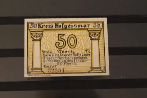 Kreis Hofgeismar Lippoldsberg Notgeld; 50 Pfennig;  Kassenfrisch