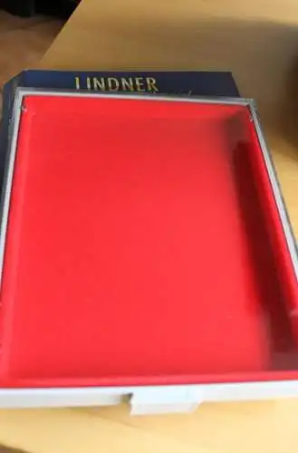 Lindner Münzbox 2800; D-Box; Doppel-Münzenbox ohne Facheinteilung; 210 x 270 mm