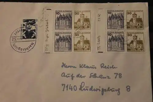 Deutschland 1980; ZD B&S mit Besonderheiten und Nachträglich entwertet Stempel