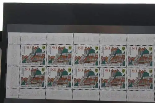 Deutschland 1994; Zehnerbogen 1000 Jahre Quedlinburg, MiNr. 1765, postfrisch mit POST-Folder; selten