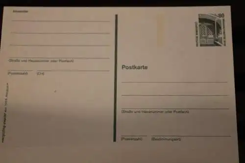 Deutschland 1993; Ganzsache Postkarte  Sehenswürdigkeiten P 150, ungebraucht