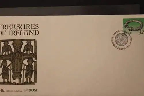 Irland 1991; FDC Schätze Irlands; Marke selbstklebend, mit Einleger