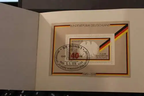 Deutschland 1975; Informationsschrift der Versandstelle; Jahresgabe mit Block 10 ESST