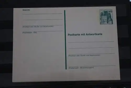 Berlin 1977; Ganzsache Burgen & Schlösser BuS: Postkarte mit Antwortkarte P 107; ungebraucht