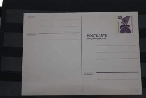 Berlin 1974; Ganzsache Unfallverhütung Postkarte mit Antwortkarte   P 96; ungebraucht