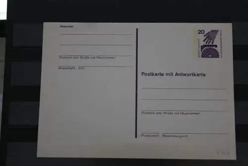 Berlin 1975; Ganzsache Unfallverhütung Postkarte mit Antwortkarte  P 101; ungebraucht