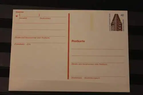 Berlin 1989; Ganzsache Sehenswürdigkeiten: Postkarte   P 129; ungebraucht