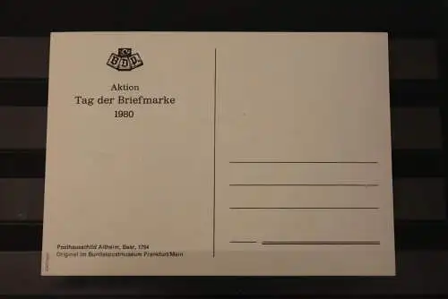 Deutschland 1980; Tag der Briefmarke; Maximumkarte des BDPh; MiNr. 1065