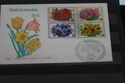 Deutschland 1976; FDC Wohlfahrt: Blumen; MiNr. 904-07