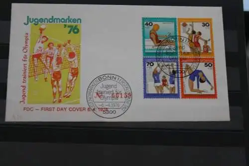 Deutschland 1976; FDC Jugendmarken: Jugend trainiert für Olympia; MiNr. 882-85