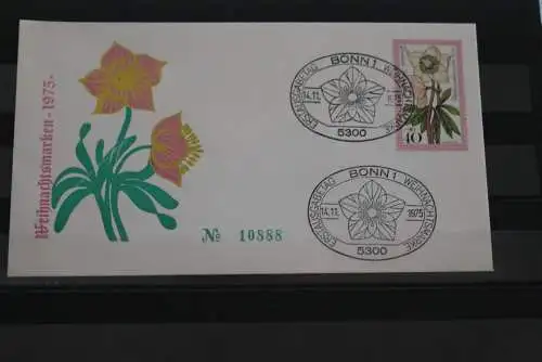 Deutschland 1975; FDC Weihnachten: Schneerose, Blumen; MiNr. 874