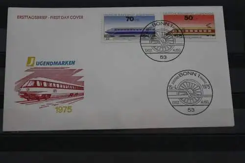 Deutschland 1975; FDC Jugendmarken: Lokomotiven,  MiNr. 836-39