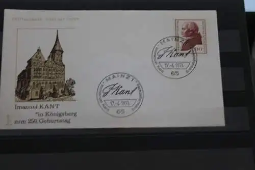 Deutschland 1974; FDC Kant,  MiNr. 809; ESST Mainz