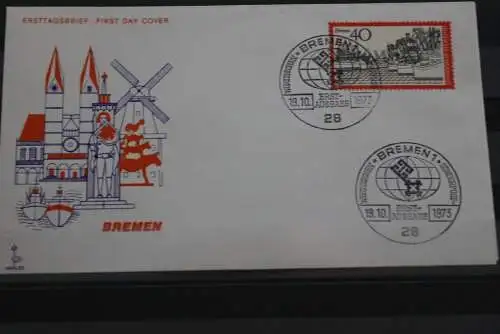 Deutschland 1973; FDC Fremdenverkehr (IX); Bremen; MiNr. 789; ESST Bremen