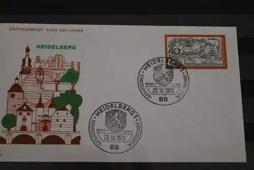 Deutschland 1972; FDC Fremdenverkehr (VII); Heidelberg; ESST Heidelbeg; MiNr. 747; ESST Köln