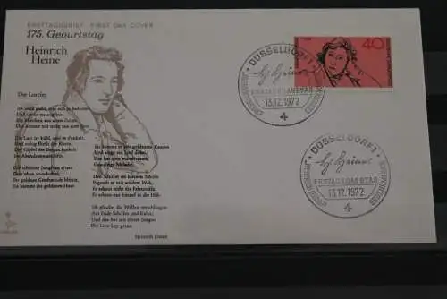 Deutschland 1972; FDC H. Heine; MiNr. 750; ESST Düsseldorf