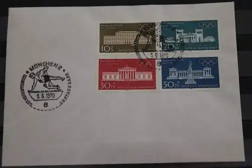 Deutschland 1970; Olympische Sommerspiele München; FDC MiNr. 624-27; ESST München