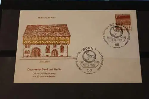 Deutschland 1966; Freimarken:   Deutsche Bauwerke; FDC MiNr. 501