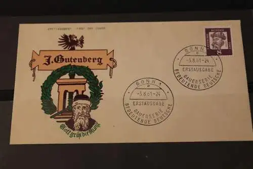 Deutschland 1961; Freimarken:  Bedeutende Deutsche FDC MiNr. 349 x