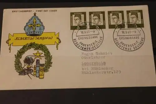 Deutschland 1961; Freimarken:  Bedeutende Deutsche FDC MiNr. 347 x