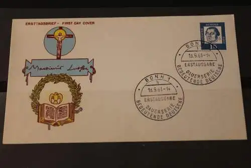 Deutschland 1961; Freimarken:  Bedeutende Deutsche FDC MiNr. 351 x