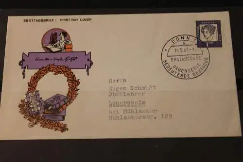 Deutschland 1961; Freimarken:  Bedeutende Deutsche FDC MiNr. 361 y