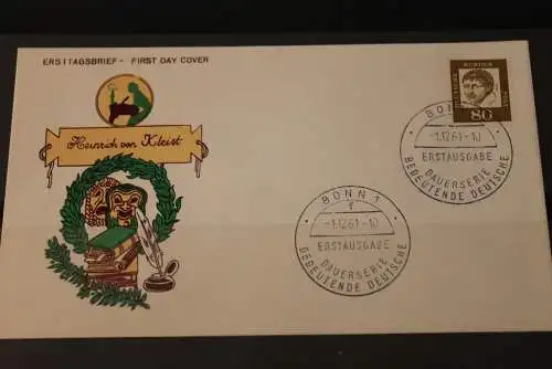 Deutschland 1961; Freimarken:  Bedeutende Deutsche FDC MiNr. 359 y