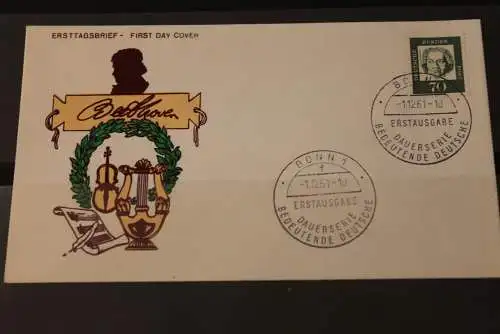 Deutschland 1961; Freimarken:  Bedeutende Deutsche FDC MiNr. 358 y