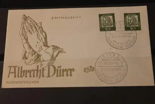 Deutschland 1961; Freimarken:  Bedeutende Deutsche FDC MiNr. 350 x und 350 y