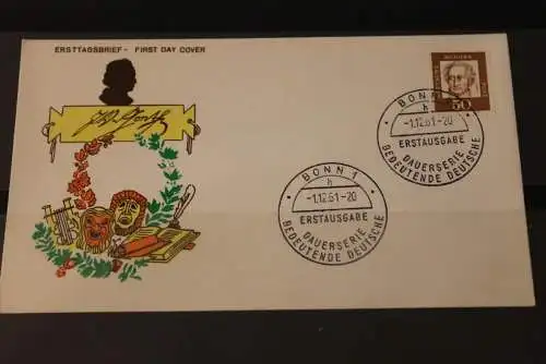 Deutschland 1961; Freimarken:  Bedeutende Deutsche FDC MiNr. 356 y