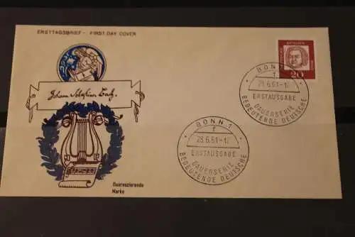 Deutschland 1961; Freimarken:  Bedeutende Deutsche FDC MiNr. 352 y