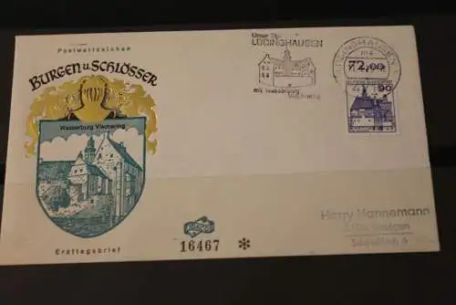 Deutschland 1979; Freimarken:  Sehenswürdigkeiten: FDC Vischering 90 Pf; MiNr.997;Ortsstempel, selten