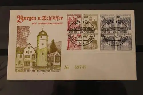 Deutschland 1977; Freimarken:  Burgen und Schlösser: FDC H-Bl.-MiNr. 26