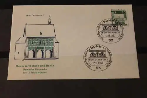 Deutschland 1967; Freimarken:  Deutsche Bauwerke: FDC; Lorsch; MiNr. 491