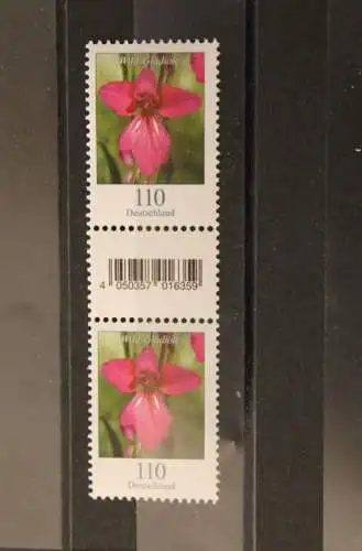 Deutschland; Freimarken: Blumen Wild-Gladiole 110 C.; ZN; senkrechtes Paar mit EAN, MNH