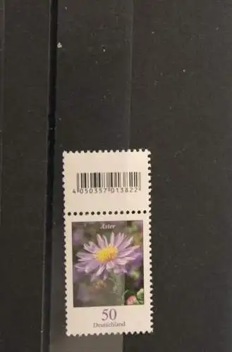 Deutschland; Freimarken: Blumen Aster 50 C.  mit EAN, MNH