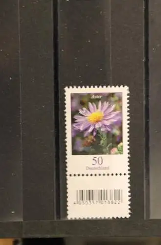 Deutschland; Freimarken: Blumen Aster 50 C.  mit EAN und ZN, MNH