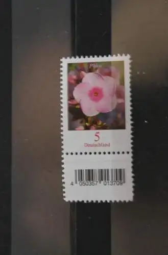 Deutschland; Freimarken: Blumen: Phlox; 5 C.; mit EAN-Nummer; gerade ZN; MNH