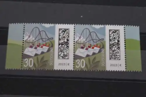 Deutschland 2023; Freimarken: Welt der Briefe 30 C. waager. Paar; MNH; MiNr. 3732