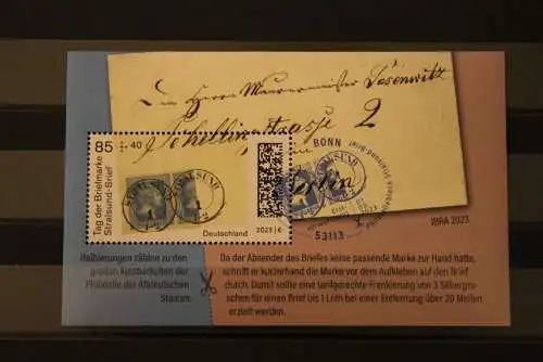Deutschland 2023; Tag der Briefmarke: Stralsund-Brief; MiNr. 91, ESST