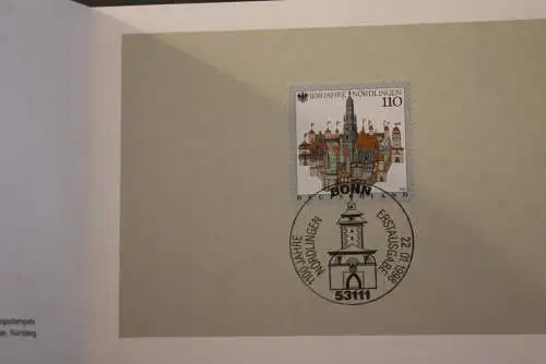 Ministerkarte aus 1998: 1100 Jahre Nördlingen; MiNr. 1965