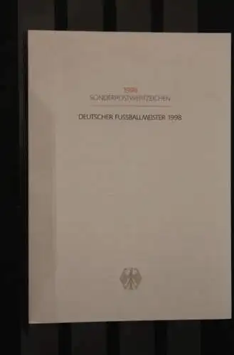 Ministerkarte aus 1998: Deutscher Fußballmeister 1998; MiNr. 2010