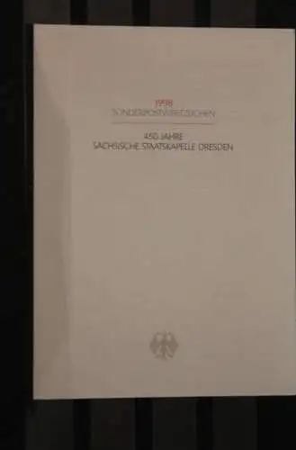 Ministerkarte aus 1998: Sächsische Staatskapelle Dresden; MiNr. 2025