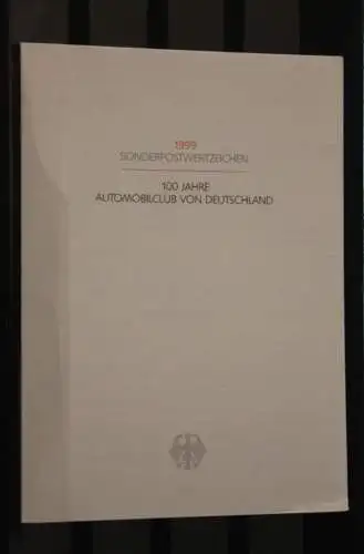 Ministerkarte aus 1999: Automobilclub von Deutschland - AvD; MiNr. 2043