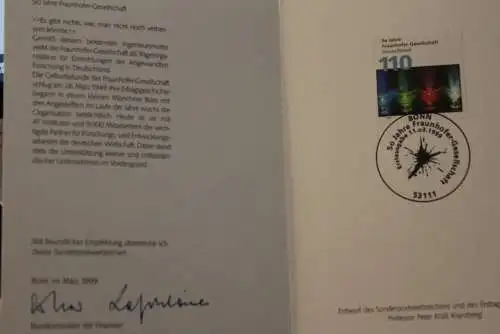 Ministerkarte aus 1999: Fraunhofer - Gesellschaft; MiNr. 2038