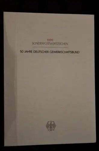 Ministerkarte aus 1999: Deutscher Gewerkschaftsbund - DGB; MiNr. 2083