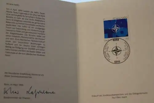 Ministerkarte aus 1999: 50 Jahre NATO; MiNr. 2039