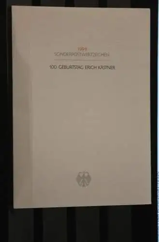 Ministerkarte aus 1999: Erich Kästner; MiNr. 2035