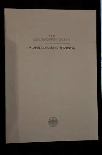 Ministerkarte aus 2000: Düsseldorfer Karneval; MiNr. 2099