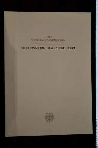 Ministerkarte aus 2000: Intern. Filmfestspiele Berlin; MiNr. 2102